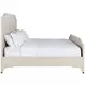 Alexandra Cerused White King Panel Bed
