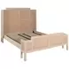 Camille Cerused White and Beige Queen Panel Bed