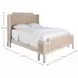 Camille Cerused White and Beige Queen Panel Bed