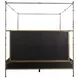 Reese Cerused Forest Black and Dark Antique Brass King Canopy Bed