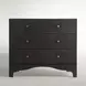 Princeton Cerused Forest Black 3 Drawer Chest