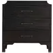 Alexandra Cerused Forest Black 3 Drawer Chest