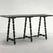 Kirkwood Cerused Forest Black Rectangular Console Table