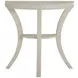 Linda Sesame White Demilune Console Table