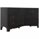 Princeton Cerused Forest Black 6 Drawer Dresser