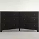 Princeton Cerused Forest Black 6 Drawer Dresser