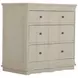 Meredith Textured Cerused White 3 Drawer Nightstand