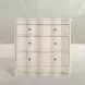 Meredith Textured Cerused White 3 Drawer Nightstand