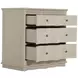 Meredith Textured Cerused White 3 Drawer Nightstand