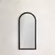 Belle Plaster Black Arched Wall Mirror