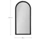 Belle Plaster Black Arched Wall Mirror