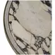 Cain Cerused Light Natural and Antique Brass Round Marble Top Side Table
