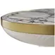 Cain Cerused Light Natural and Antique Brass Round Marble Top Side Table