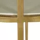 Constance Antique Brass Leaf and White Round Glass Top Side Table