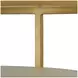 Constance Antique Brass Leaf and White Round Glass Top Side Table