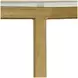Constance Antique Brass Leaf and White Round Glass Top Side Table