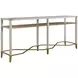 Sue Cerused White and Brushed Gold Rectangular Console Table