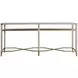 Sue Cerused White and Brushed Gold Rectangular Console Table