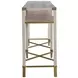 Sue Cerused White and Brushed Gold Rectangular Console Table