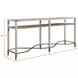 Sue Cerused White and Brushed Gold Rectangular Console Table