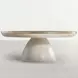 Cain Cerused Light Natural Round Marble Top Cocktail Table