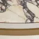 Cain Cerused Light Natural Round Marble Top Cocktail Table