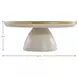 Cain Cerused Light Natural Round Marble Top Cocktail Table