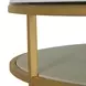 Constance White Round Glass Top Cocktail Table