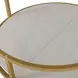 Constance White Round Glass Top Cocktail Table