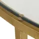 Constance White Round Glass Top Cocktail Table