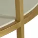 Constance White Round Glass Top Cocktail Table