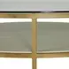 Constance White Round Glass Top Cocktail Table