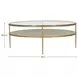 Constance White Round Glass Top Cocktail Table