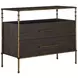 Reese Cerused Forest Black and Dark Antique Brass Canopy Bedroom Set
