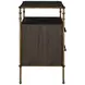 Reese Cerused Forest Black and Dark Antique Brass 2 Drawer Nightstand