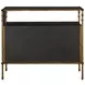 Reese Cerused Forest Black and Dark Antique Brass 2 Drawer Nightstand