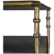 Reese Cerused Forest Black and Dark Antique Brass 2 Drawer Nightstand