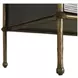 Reese Cerused Forest Black and Dark Antique Brass 2 Drawer Nightstand