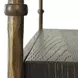 Reese Cerused Forest Black and Dark Antique Brass 2 Drawer Nightstand