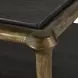 Reese Cerused Forest Black and Dark Antique Brass 2 Drawer Nightstand