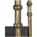 Reese Cerused Forest Black and Dark Antique Brass 2 Drawer Nightstand