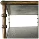 Reese Cerused Forest Black and Dark Antique Brass 2 Drawer Nightstand