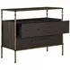Reese Cerused Forest Black and Dark Antique Brass Canopy Bedroom Set