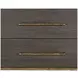 Reese Cerused Forest Black and Dark Antique Brass 2 Drawer Nightstand