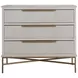 Riggs Stained Gold and Distressed Antique White 3 Drawer Chest