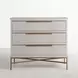 Riggs Stained Gold and Distressed Antique White 3 Drawer Chest