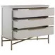 Riggs Stained Gold and Distressed Antique White 3 Drawer Chest