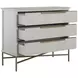 Riggs Stained Gold and Distressed Antique White 3 Drawer Chest