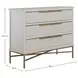 Riggs Stained Gold and Distressed Antique White 3 Drawer Chest