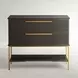 Riggs Sesame Black and Stained Gold 2 Drawer Nightstand